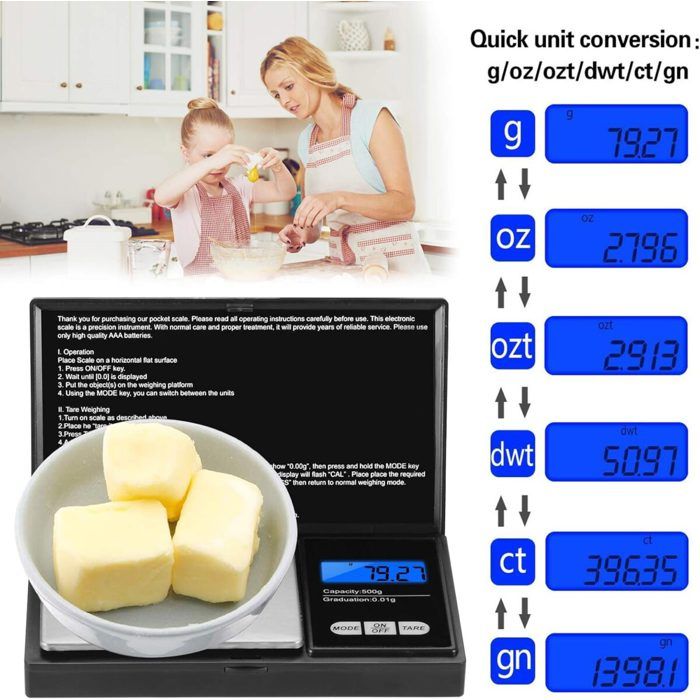 Mini Balance Digitale de Précision500g / 0.01g pour Bijoux et Herbes