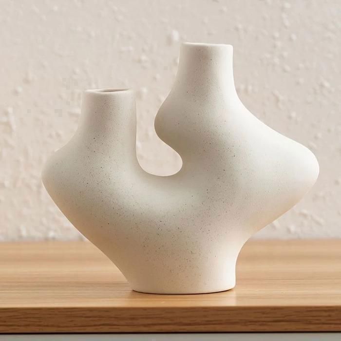 Vase en céramique - ORGANIC - 10x25 cm - Design moderne - Pour intérieur - Style contemporain