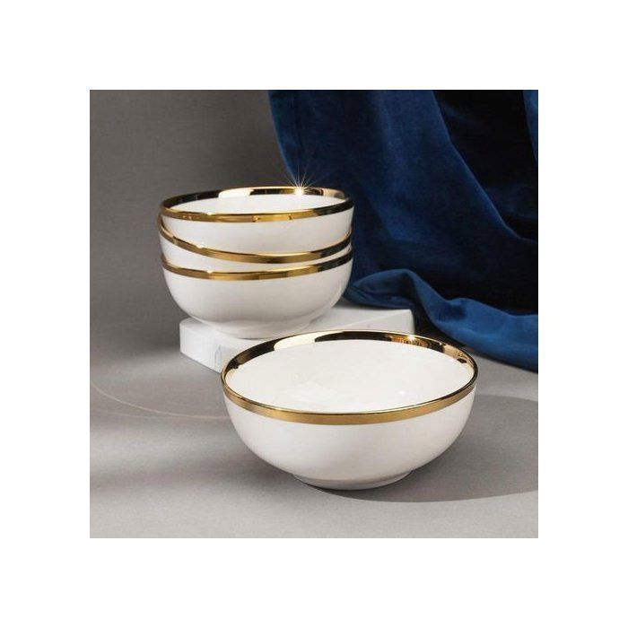 Bol à Nouilles - Non spécifié - 12cm - Porcelaine - Bordure dorée - Usage domestique