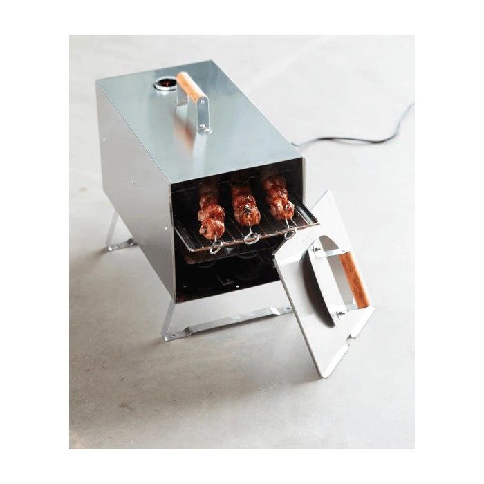 Fumoir électrique - BARBECOOK - OTTO 2.0 - Compact - Acier inoxydable - Fumage à chaud ou à froid