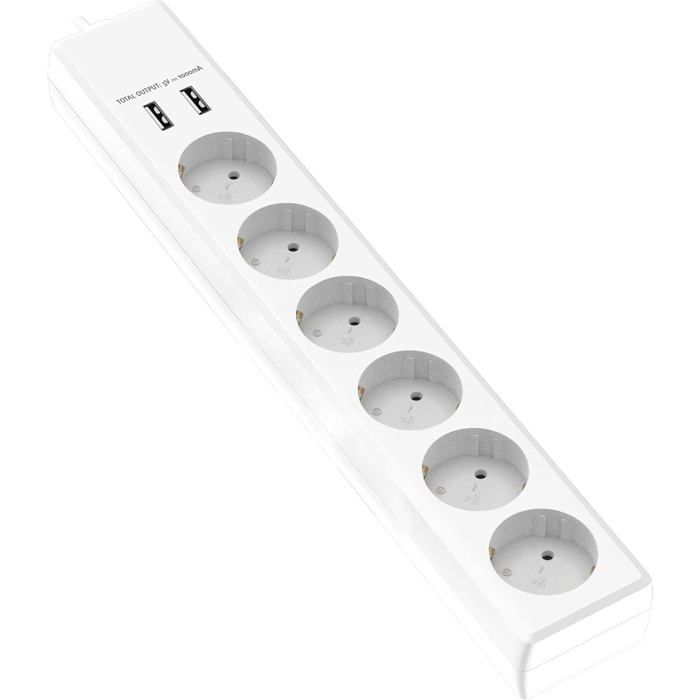 Bloc Multiprises - GENERIC - FS-08KUPD18 - 8 Prises - USB-A et USB-C - Compact et Sécurisé