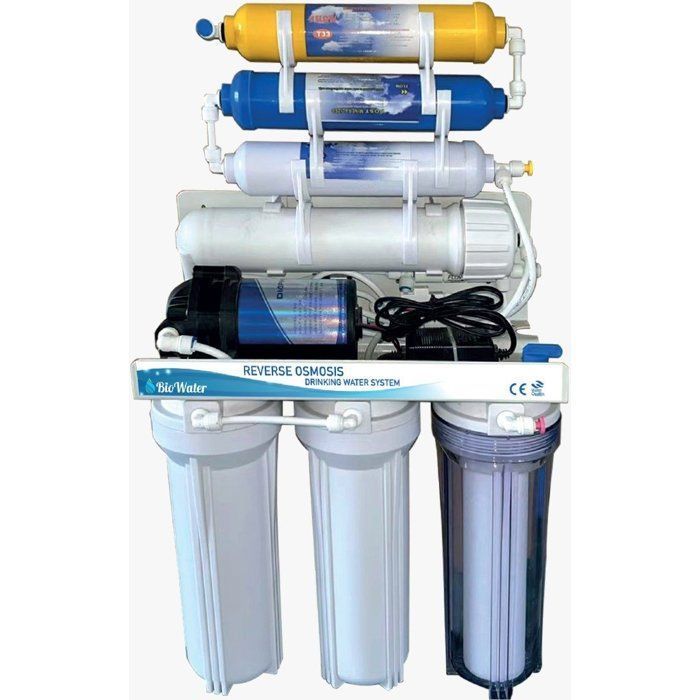 Osmoseur - BIO WATER - 7 étapes - Electrovanne - Membrane 75GPD - Filtration intérieure