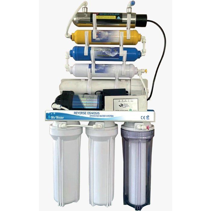 Osmoseur - BIO WATER - 8 étapes - Double Electrovanne - Filtration de l'eau - Intérieur