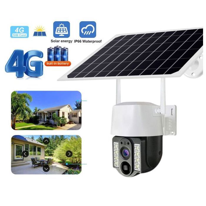 caméra solaire 4G panneau solaire et batterie Rechargeable 5Méga Pixels V380