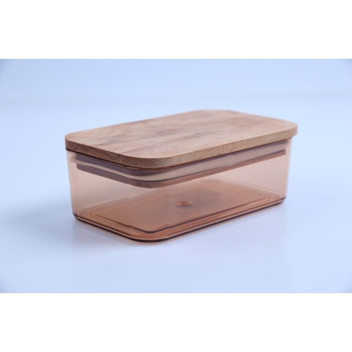 Boîte de rangement Ivy Linea avec couvercle bois 350 ml