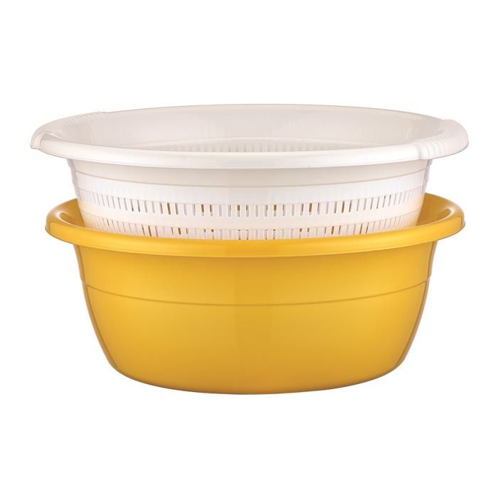 Bassine émeraude ronde avec passoire 4,5L 03 1085