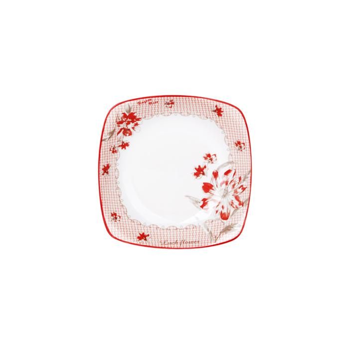 Assiette à soupe carrée en porcelaine 19,5 cm 7.7SSSP-A