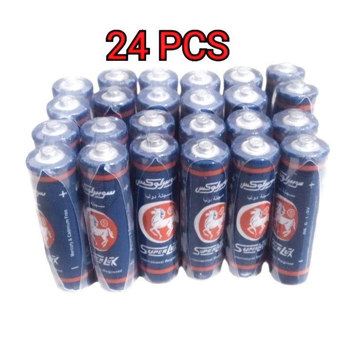 Lot de 24 Piles Super LUX R6 AA 1.5V Zinc-Carbone – Sans Mercure ni Cadmium