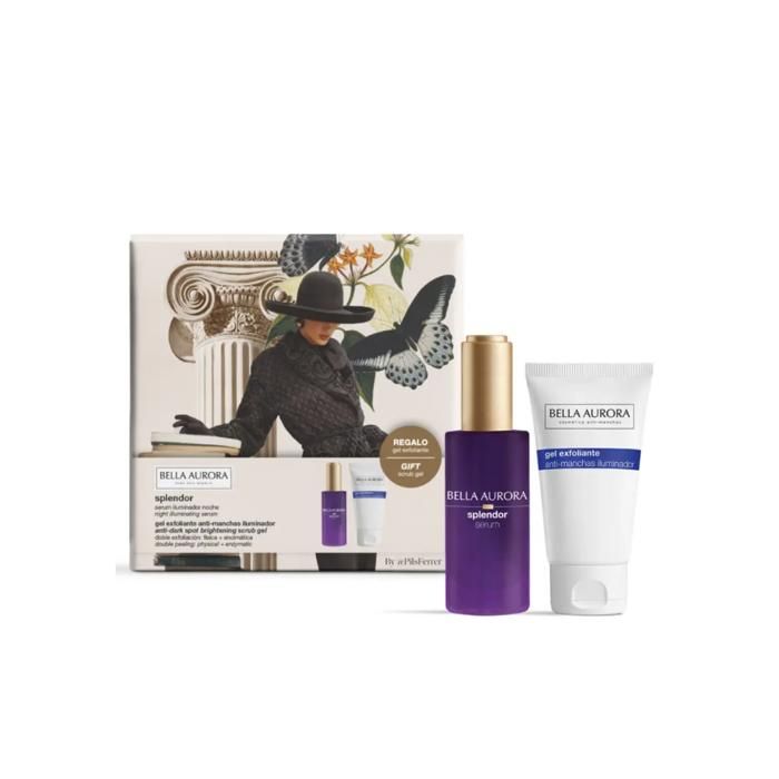 Sérum Splendor - Bella Aurora - 30ml - Gel Exfoliant 75ml - Anti-âge - Éclat de la peau
