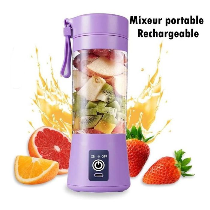 Blender Rechargeable Portable,Mixeur électriques Agrumes et Fruits