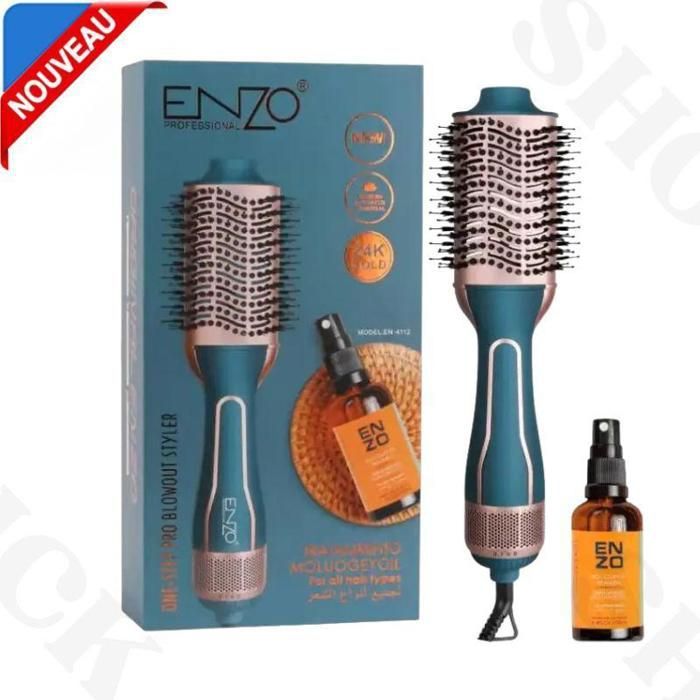 Brosse Soufflante professionnel ONE STEP EN-4112 avec Sérum Protecteur EN-4112