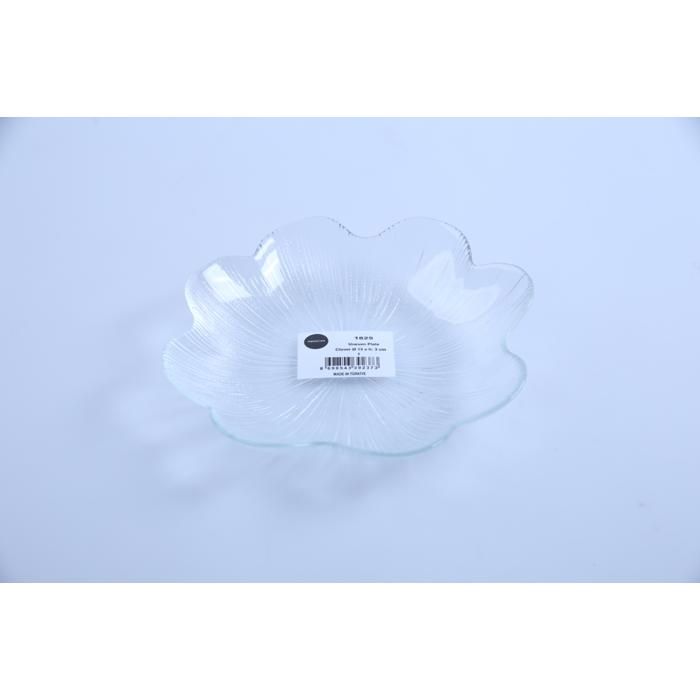 Assiette plate - ARDACAM - 1825 fleur - 15 cm - Verre - Transparent
