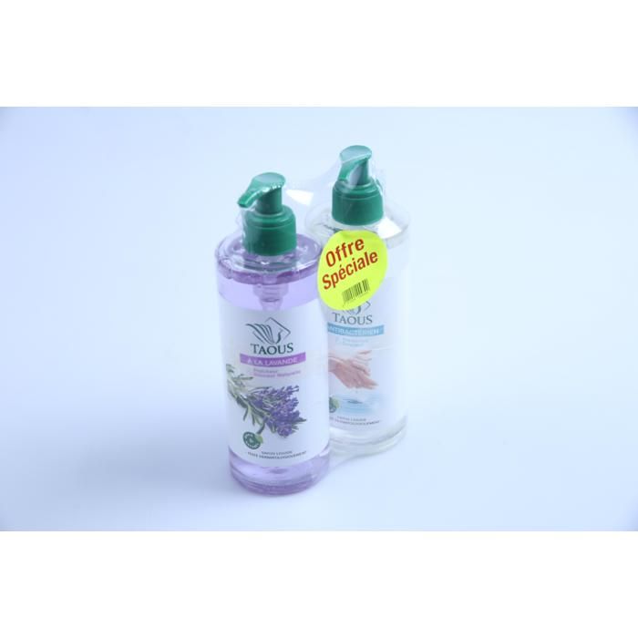 Savon liquide - Taous - Anti-bactérien - Lavande - 470 ml