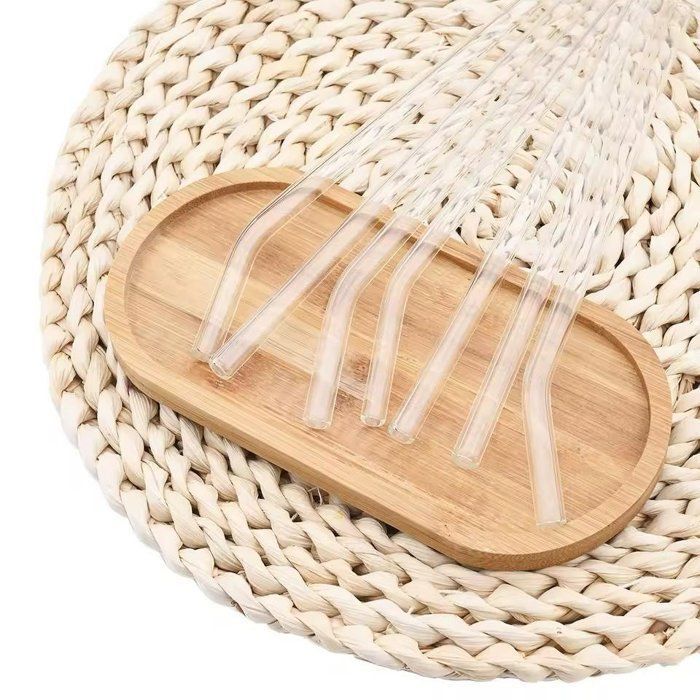 Pailles en verre - Non spécifié - Pack de 8 - Réutilisables - Avec brosse - Transparent