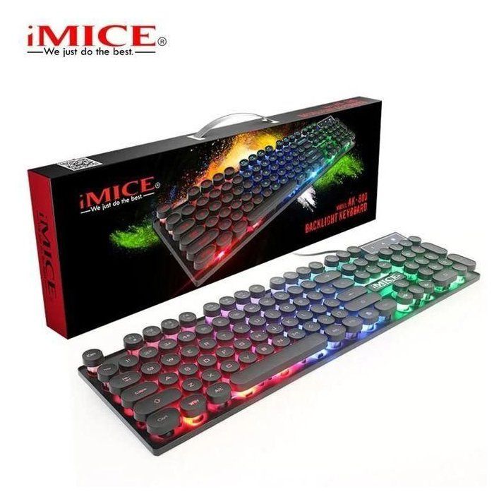 Clavier Gamer - Imice - AK800 - Rétroéclairé - Touches Rondes - Mécanique QWERTY