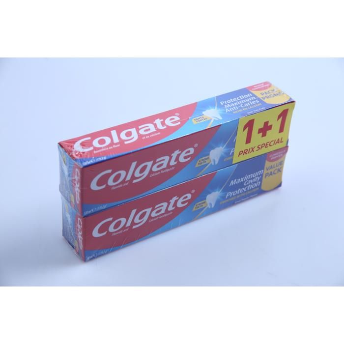 Dentifrice - COLGATE - Maximum Cavity Protection - 120 ml - 1+1 - Protection contre les caries
