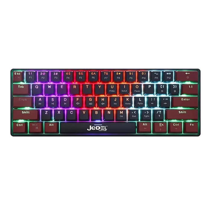 JEDEL KL-140 61 keys Wired Rainbow Lighting Mechanical Keyboard