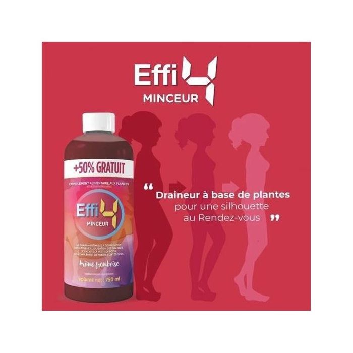 EFFi 4 Minceur, Efficace 4 jours, Aromes Framboise - 750ml