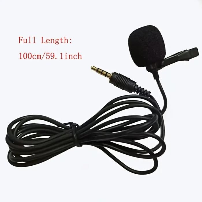 Microphone à Cravate, Pince de Col pour Soutien en Réalisation d'Enregistrements avec Smartphone et PC