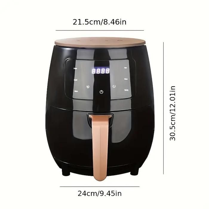 1pc 6-en-1 Air Fryer, 4.5L Grande Capacité Friteuse Électrique, Parfait pour les Amateurs de Viande,