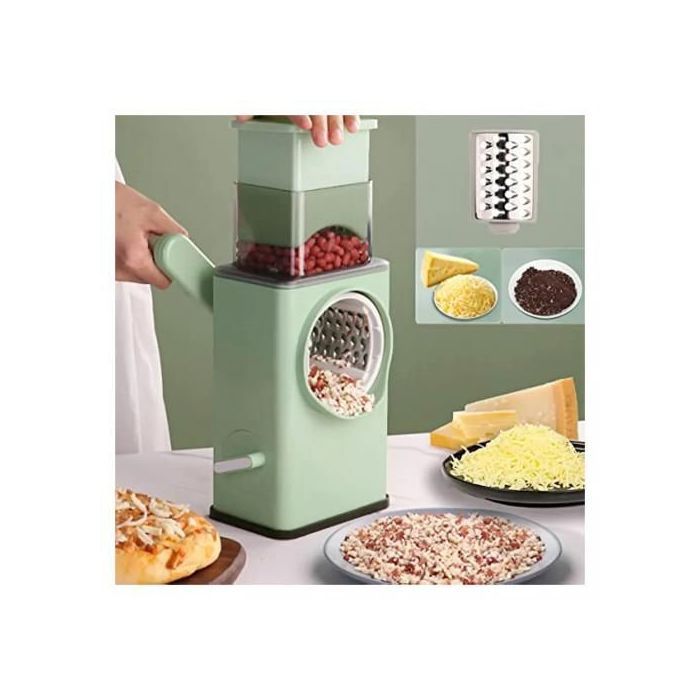 Végetable Cutter Slicer Cutter Kitchin Tool Manual Multifonctionnel 3 Lames