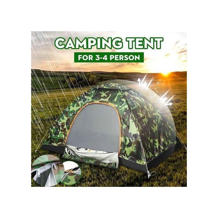 Tente de Camping pour 1 à 4 Personnes, Idéale pour Camping en Famille, Étanche