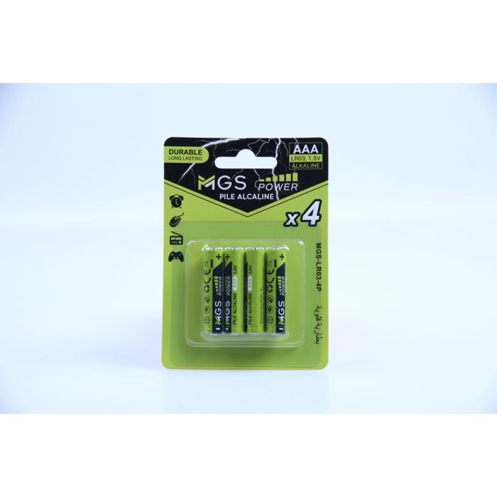 Piles AAA x4 MGS LR03 alcaline