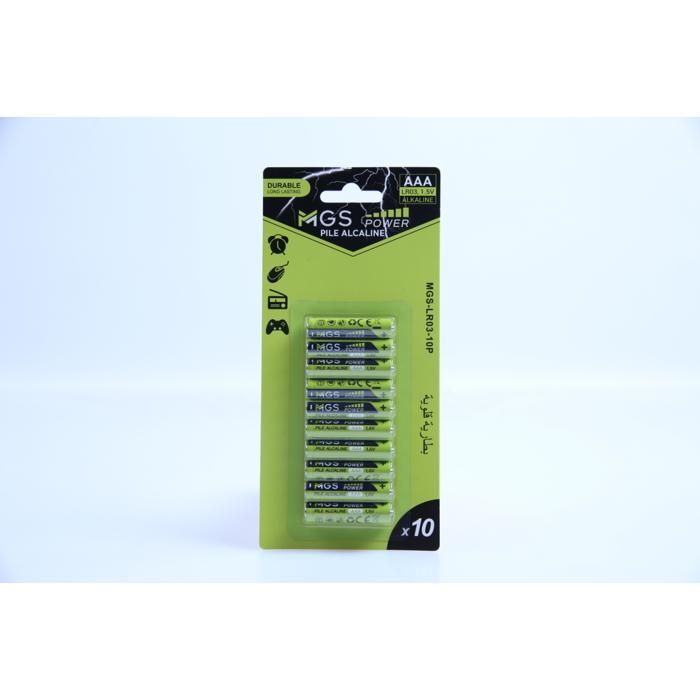 Piles AAA x10 MGS LR03 alcaline