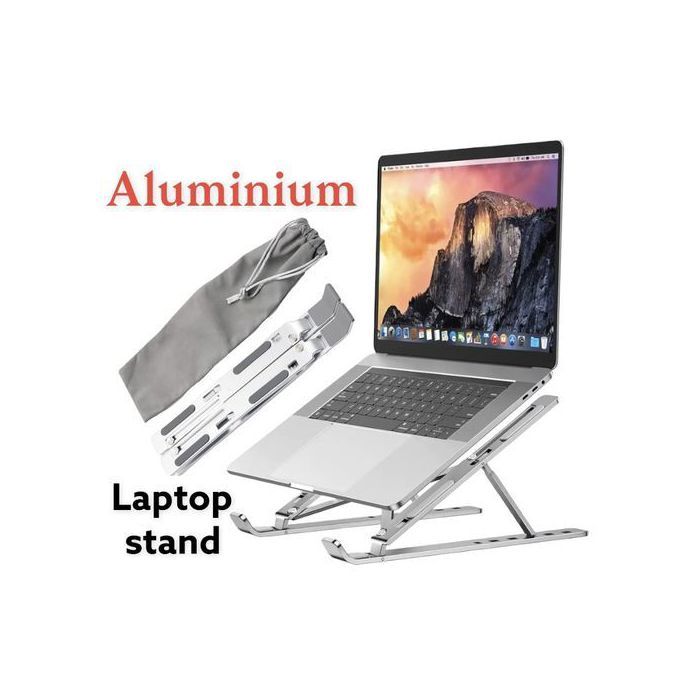 Support pour ordinateur portable - Aluminium - Multifonction - Ajustable - Ergonomique - Antidérapant