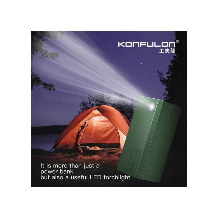 Konfulon 50000 mAh Power Station Fast Power Bank 3 USB Output Mobile
