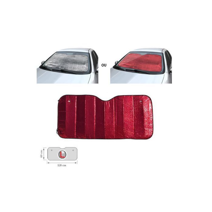 Pare-soleil Aluminium pour pare-brise de Voiture 2 faces Protège tableau de bord