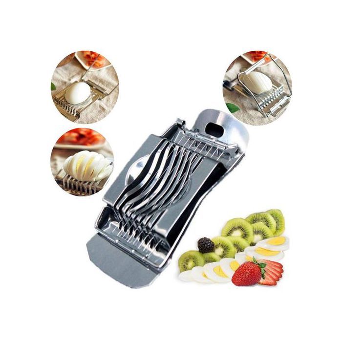 Coupe-œufs et fruits robuste avec fil en acier inoxydable