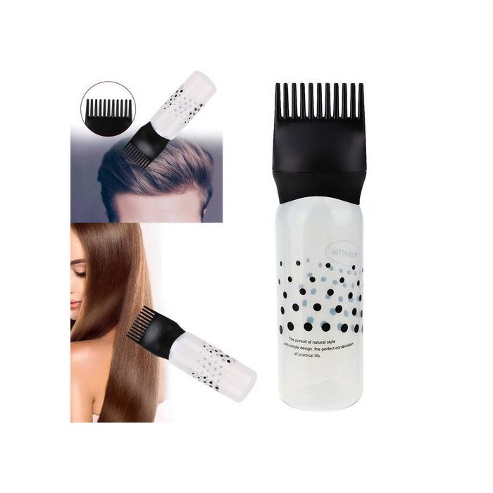 flacon de teinture pour cheveux avec peigne, applicateur pour racines de cheveux
