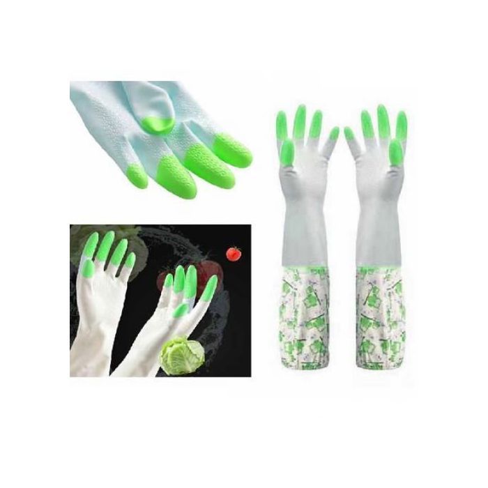 Gants de protection de cuisine à manches longues, gants en velours à l'intérieur