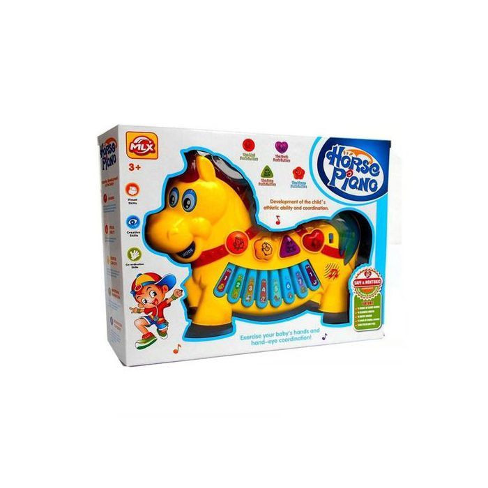 Piano musical en forme de cheval, instrument de musique pour bébés et enfants,  jouet amusant