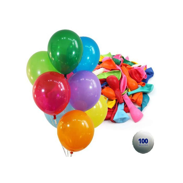 Ballons Multi-couleurs - Sachet de 100 ballons pour anniversaires & décorations de fête