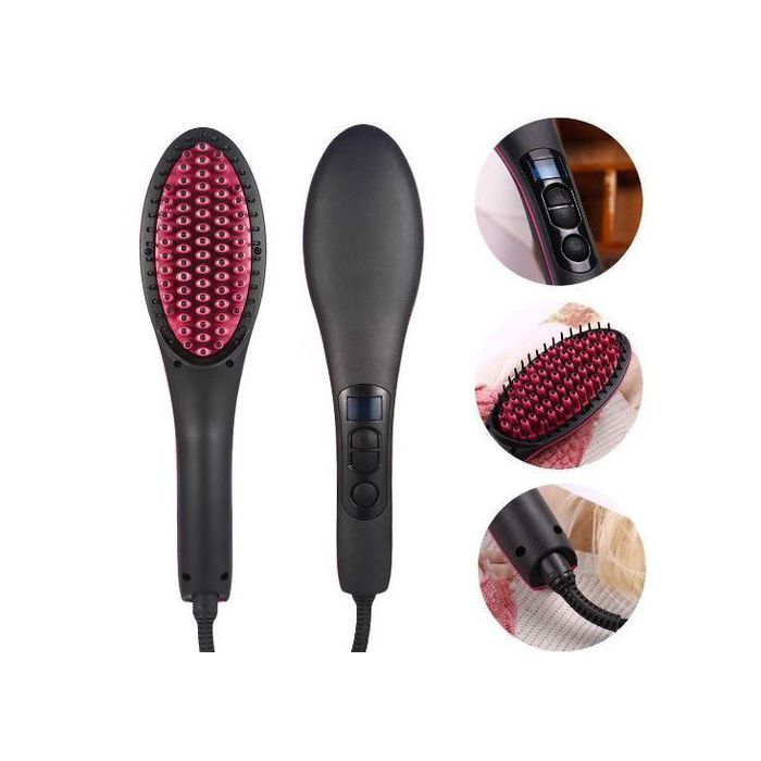 Brosse électrique professionnel pour cheveux - Peigne lissante 50 Watt & 450° F