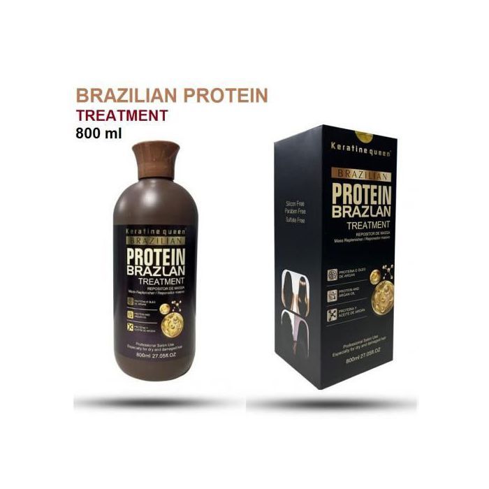 Keratine Queen Brazilian Lissage Protéine sans sulfate Treatment cheveux 800 ml