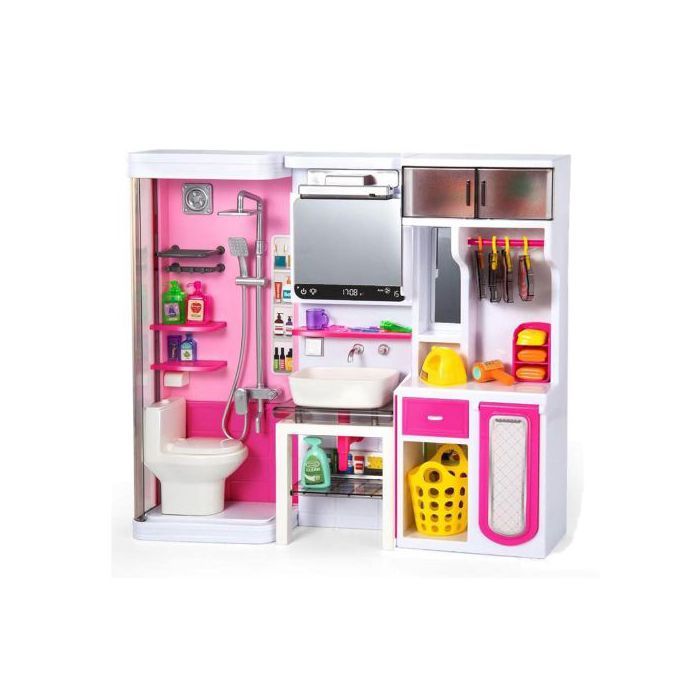 Mini Salle De Bains avec Lumières et Sons, Jouet Accessoires de salle de bains pour Garçons Filles