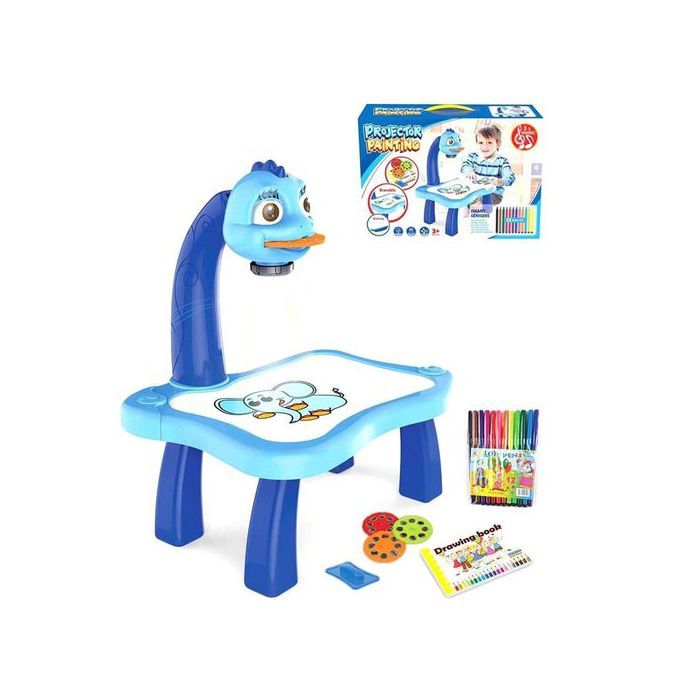 Table de projection de dessin pour enfants, jouet projecteur de traçage et de dessin avec lumière et musique