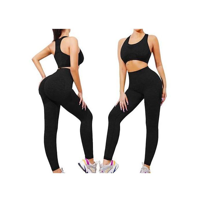 Ensemble de sport pour femme, Tenue de Sport, survêtement de Yoga Gym Fitness, Soutien Gorge + Leggings