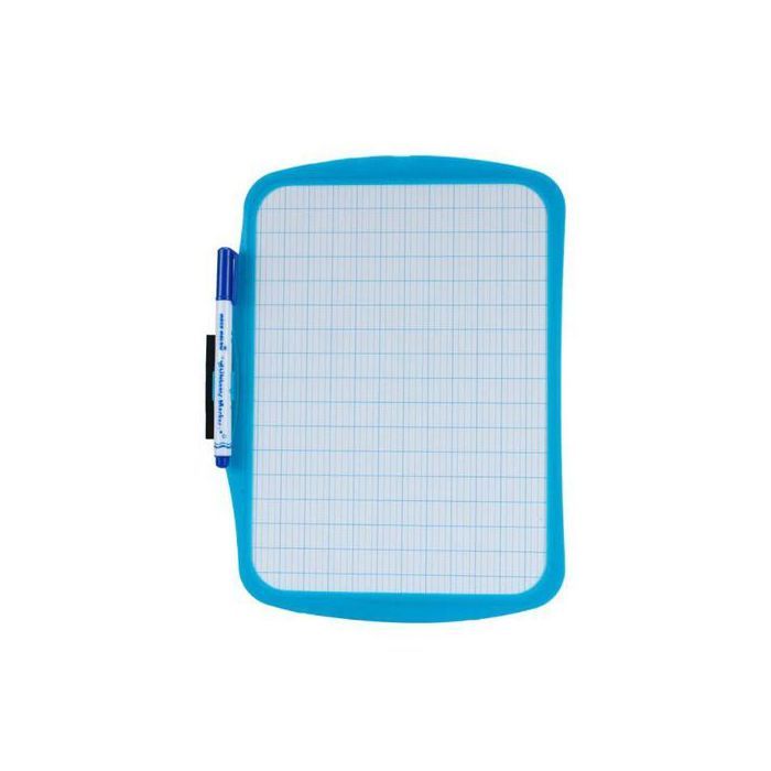 Ardoise d'écriture blanche quadrillé effaçable avec marqueur et gomme