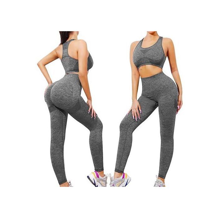 Ensemble de Soutien Gorge + Leggings, Tenu de sport pour femmes, survêtement de Yoga et fitness