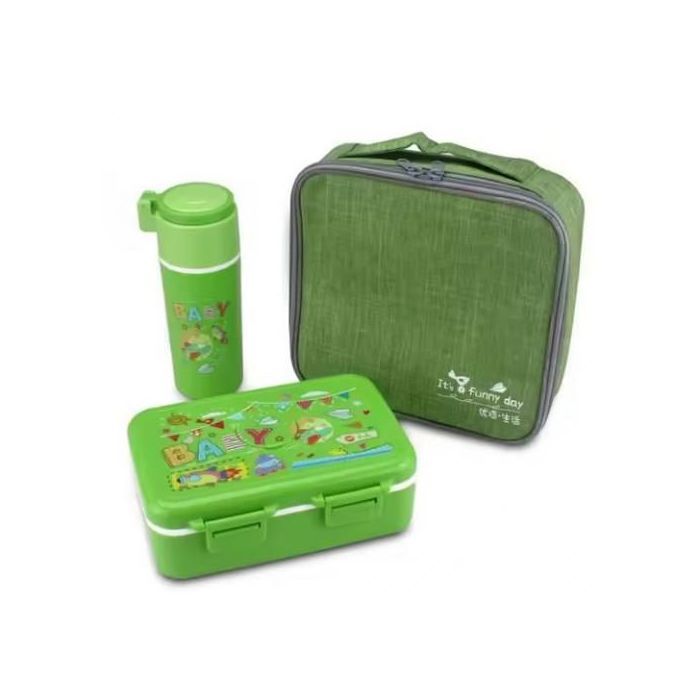 Lunch box + Sac à lunch isolé durable et réutilisable + bouteille d'eau