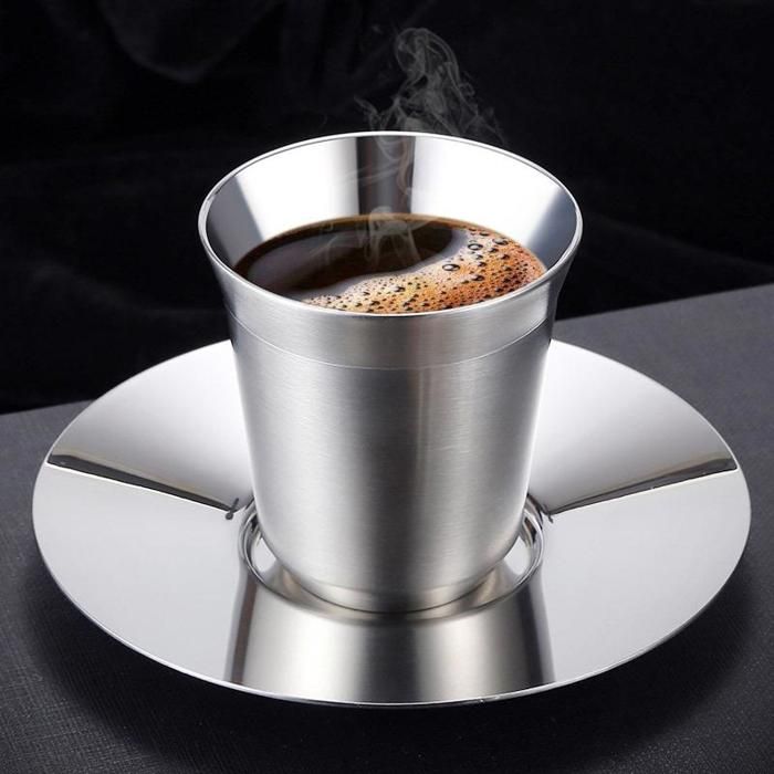 Tasse à Café - Nespresso - AG-23 - Inox 18/10 - 95 ml - Compatible lave-vaisselle