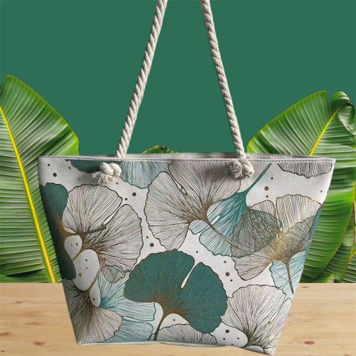 Sac de Plage, Sac d'épaule de Natation avec Poignées en Coton Corde