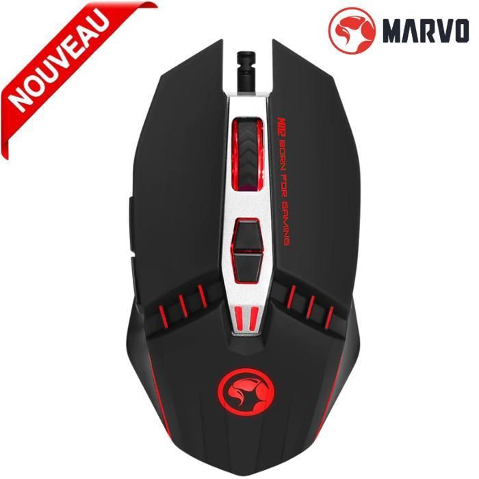 Souris Gaming USB 2.0 Marvo Scorpion M112 Rétroéclairée 7 Couleurs Programmable
