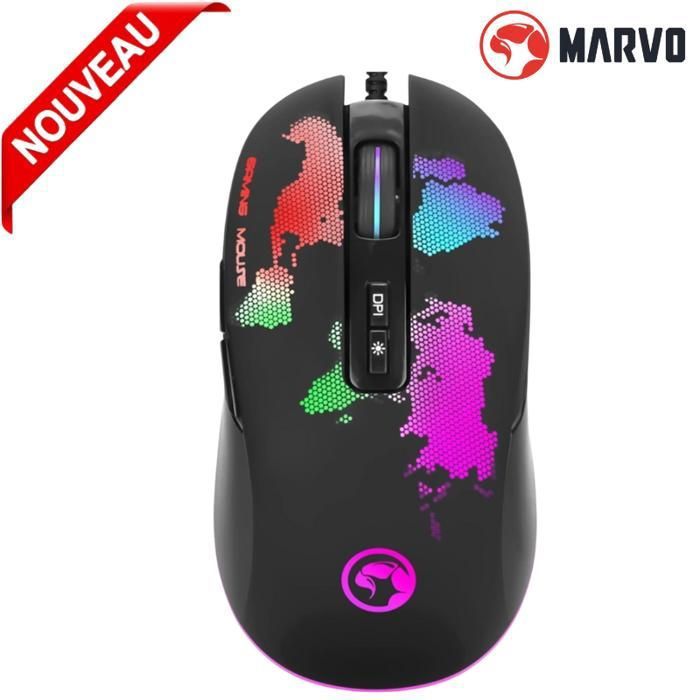Souris Gaming RGB Marvo Scorpion M422 Capteur Optique 4 800 DPI 7 Boutons Programmables