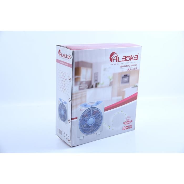Ventilateur au Sol - Alaska - ALK-1219 - 50W - Blanc - Minuterie