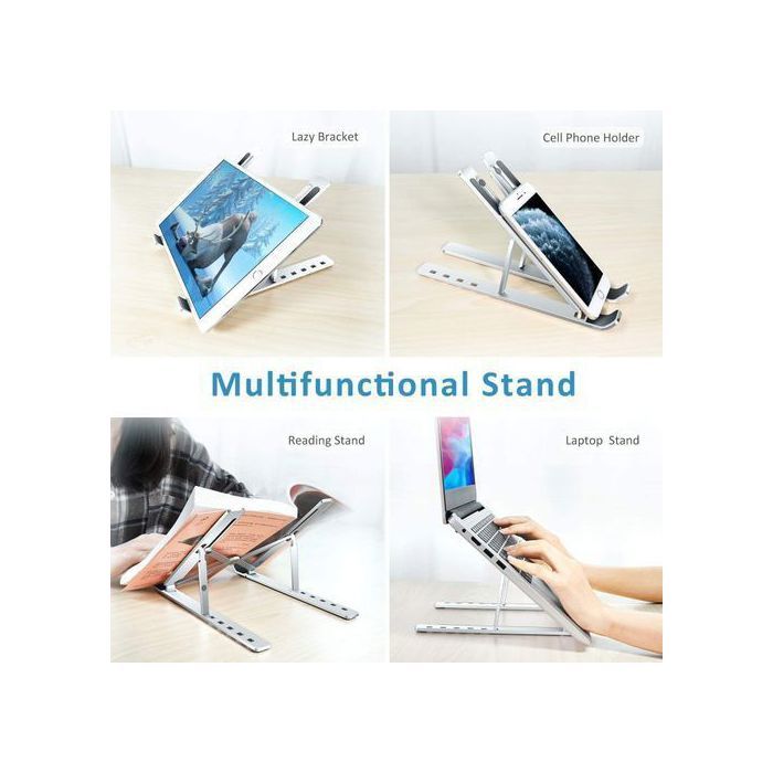 Support Anti dérapant pliable et réglable en aluminium multifonction pour tablette, ordinateur, MacBook